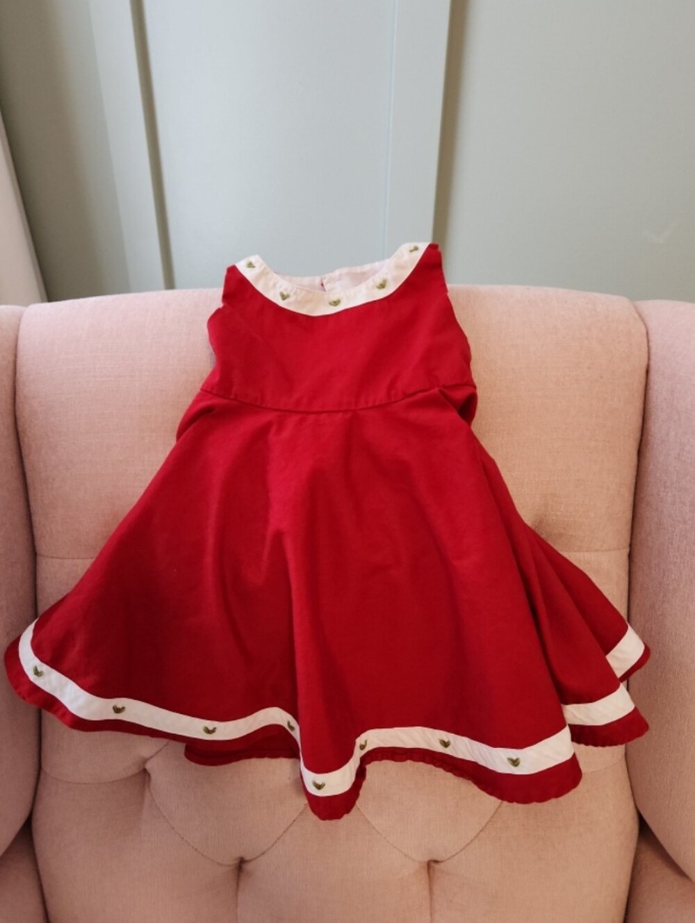 Well Dressed Wolf Red Dress with White Trim 24 Months Christmas Santa 18-24 2t